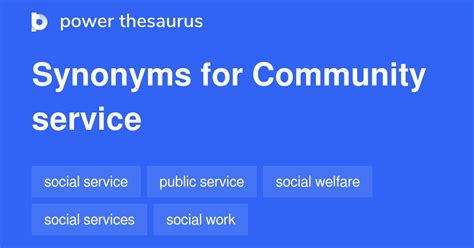 community service synonym